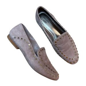 Bleecker & Bond Studded Suede Pink Loafers Women’s Flat Shoes - US Size 7.5 M